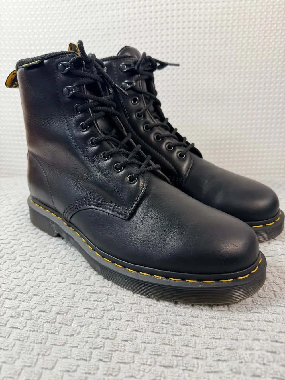 Dr. Martens 1460 Pascal WarmWair Black Leather Lace Up Boots
